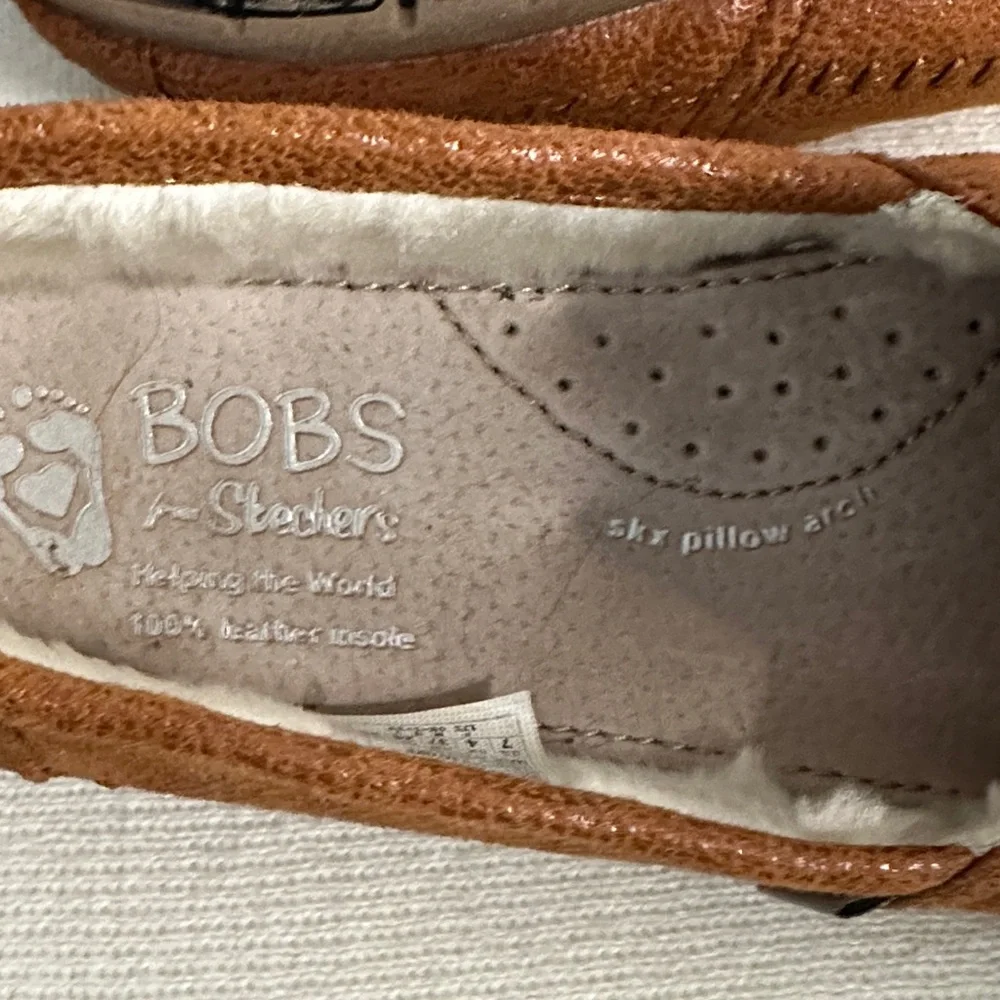 BOBS Brown Slip-On Shoes with faux fur lining